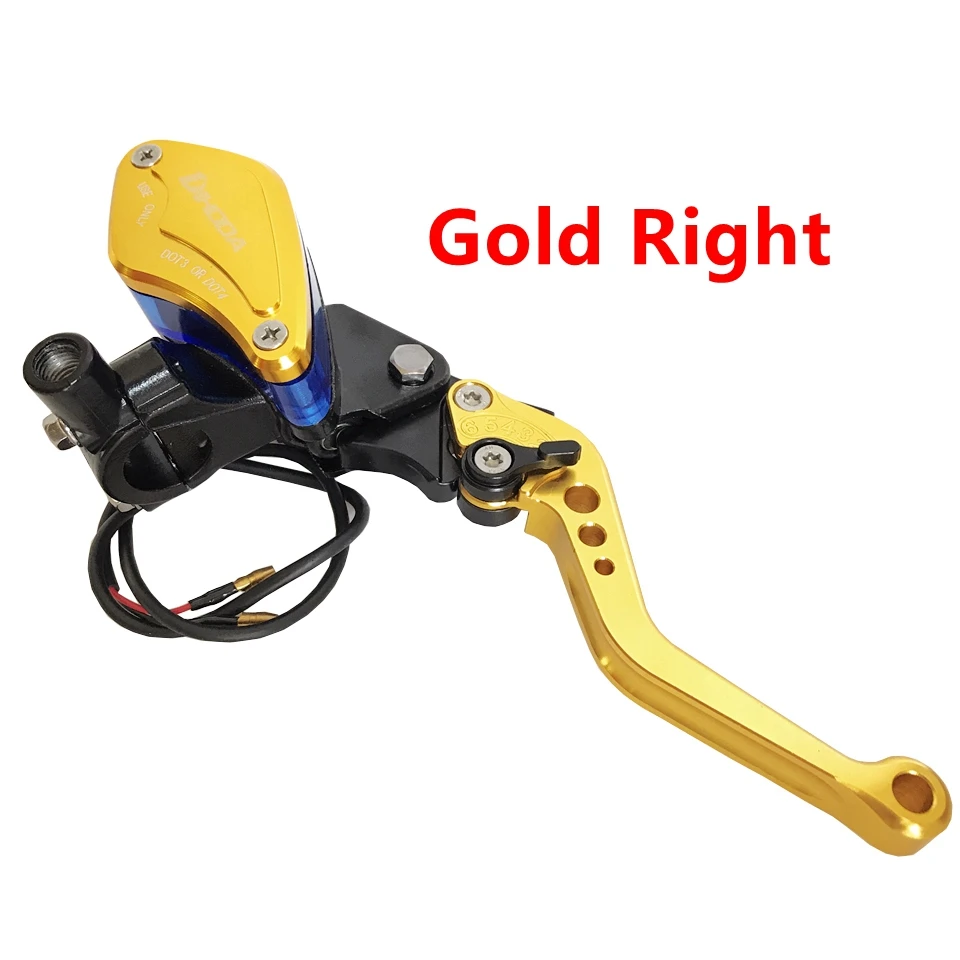 Gold Right 1 шт. мотоцикл 22 мм 7/8 ''рычаг гидравлического сцепления тормозной насос Главный цилиндр для Yamaha Kawasaki Suzuki Honda - Цвет: Gold Right