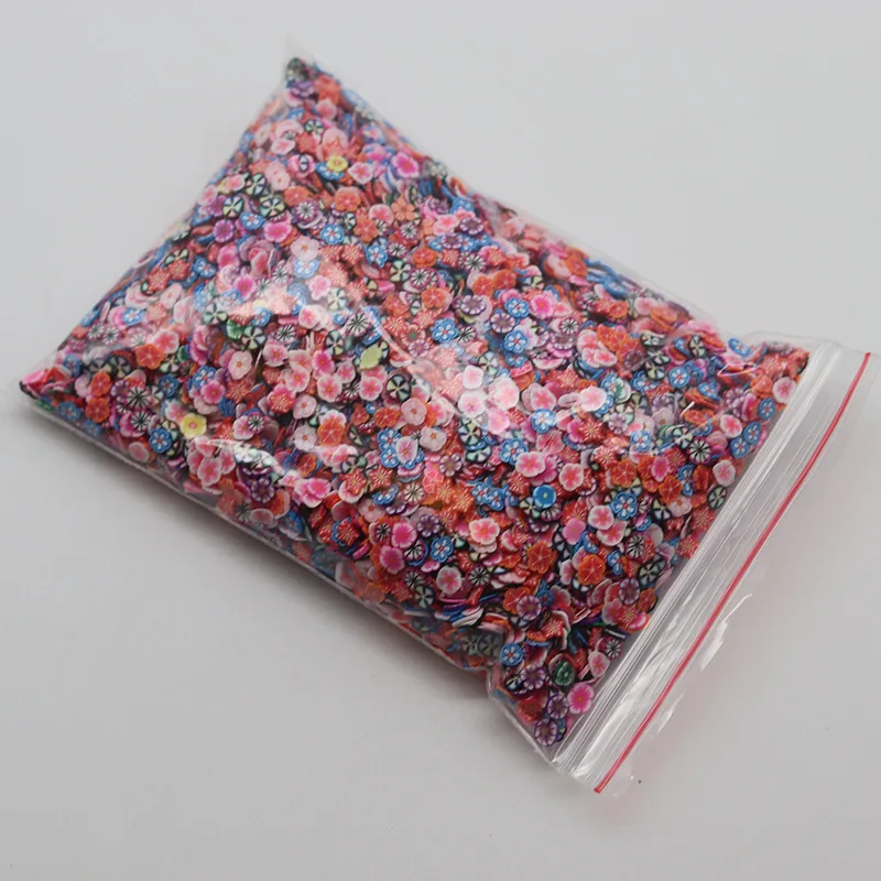 flowers 120g Мягкая Керамика, фрукты, животные нарезанные аксессуары для маникюра DIY Хрустальная грязь Shrem грязь с наполнителями стоит 10000 штук в упаковке - Цвет: flowers 120g