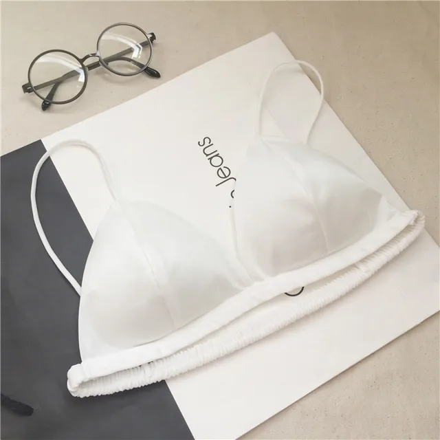 fashion European and American Sexy Strapless Bra slim Shoulder push up Bra Back Deep V Wrap-around Underwear Women lingerie white