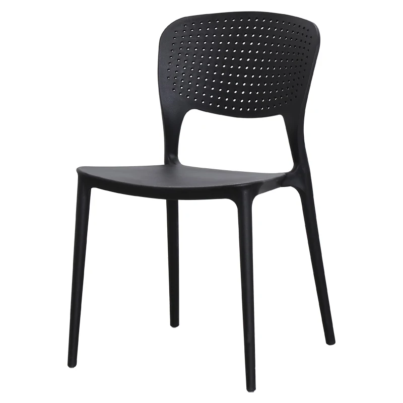 Обеденный стул с пластиковой спинкой в скандинавском стиле модный дизайн