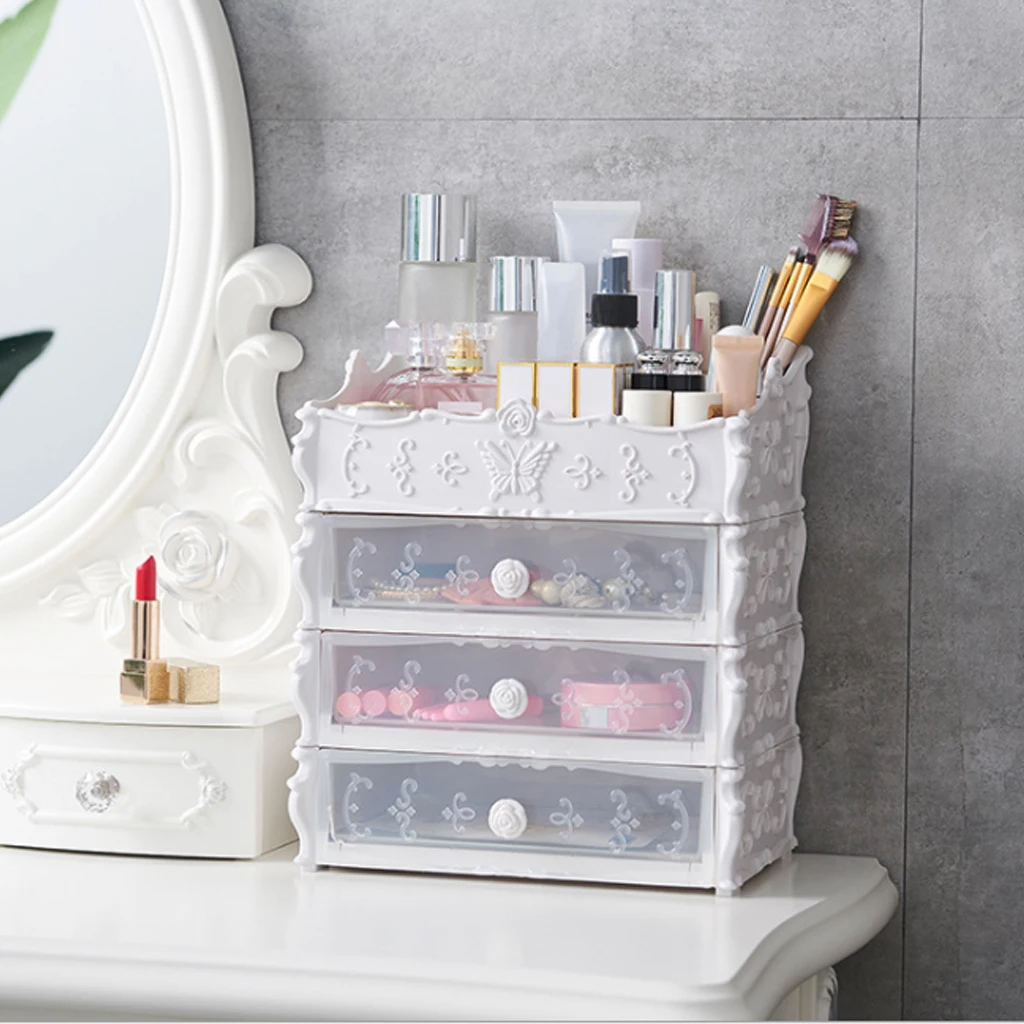 

Cosmetics Drawer Container Plastic Finishing Bath Box Holder Cosmetic Nail Clippers Household Makeup Organizer Rack Organizer