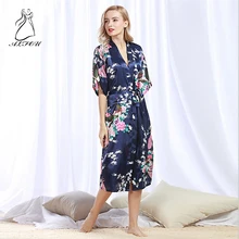 Новинка, ночное белье для женщин, женский сексуальный атласный с коротким рукавом, Ночнушка с завязками, длинная ночная рубашка, кружевное ночное белье