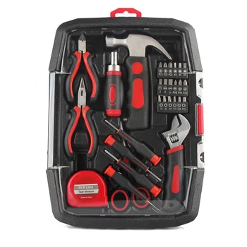 

Household Repair Combination Tool Set Home Use Adjustable Wrench Screwdriver Bits And Handle Pliers Measure Tool