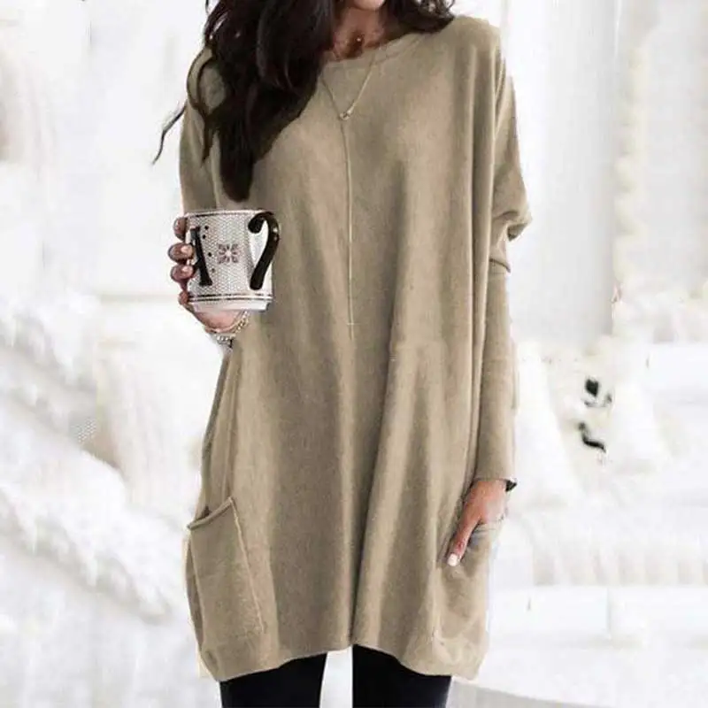 Autumn Oversized T Shirt Women Long Tshirt Women O-neck Plus Size Tee Shirt Femme Big Size Long Sleeve T-shirt Female