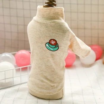 

Pet Bottoming Shirt Pure Cotton Stand Collar Dogs Clohtes For Small Dog Spring Summer Homewear Shirts Cat Coats Puppy Costumes