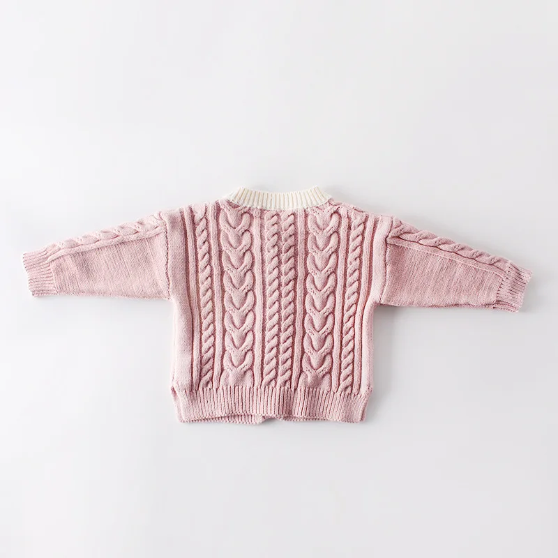 Одежда для маленьких девочек Вязаный Кардиган Куртка Осень Детский свитер Высокое качество Теплые ручной работы в виде шара пузыря детская одежда
