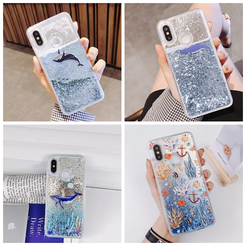 Чехол Dynamic Liquid для xiaomi Mi 8 lite 5x 6x MIX 2 2S max 3 F1 чехол с сыпучим песком телефона xiomi redmi note
