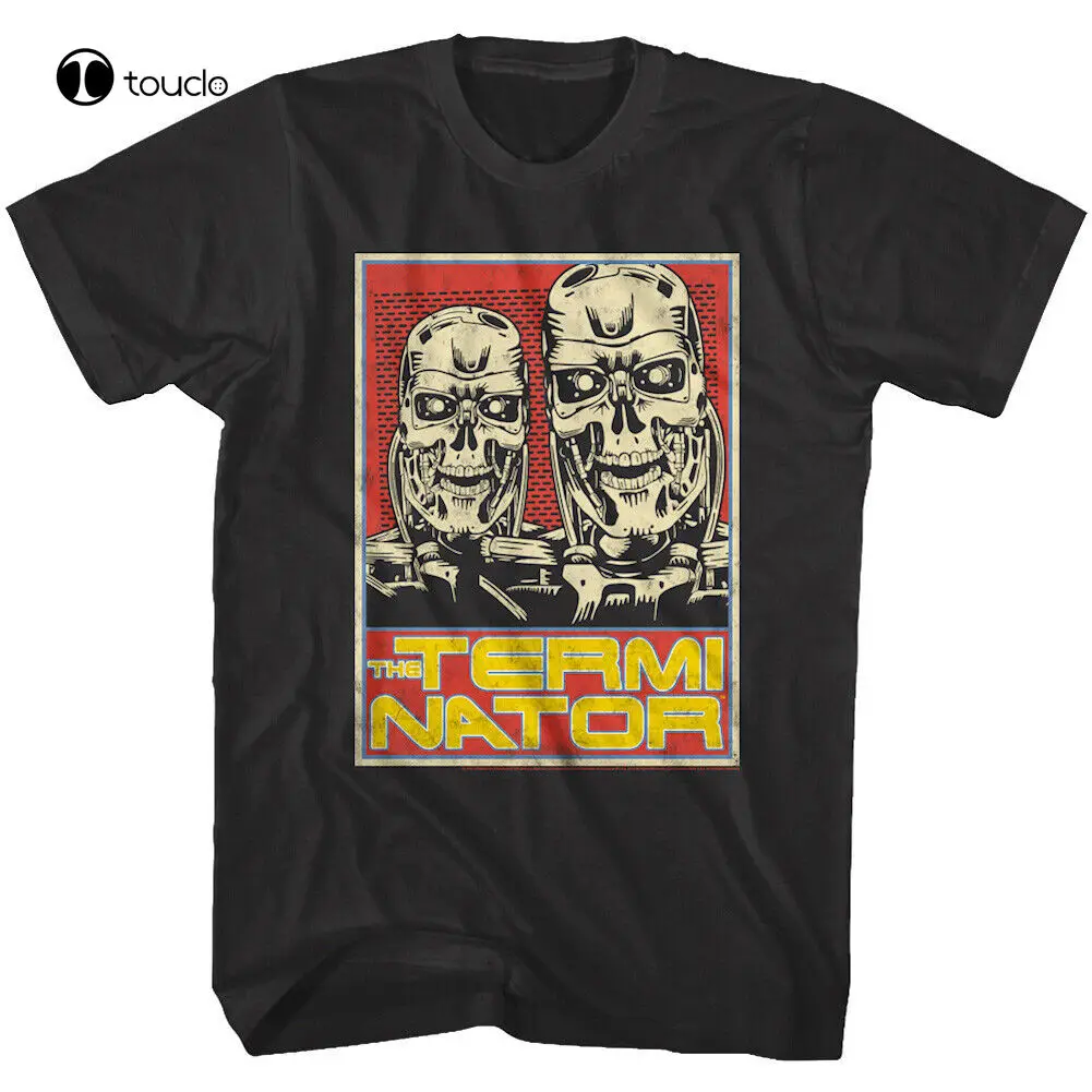 Terminator T-800 Cyborg Movie Poster Maglietta Da Uomo Arnie Schwarzenegger Cyberdyne Tee Shirt