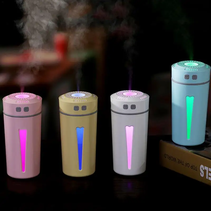 Мини настольный Автомобильный увлажнитель 260 мл Happy Cup, увлажняющий Распылитель с низким уровнем шума, Ароматический диффузор, Автомобильный увлажнитель воздуха