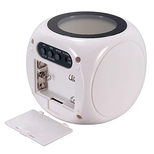 LCD Projector Digital Alarm Clock Voice LED Temperature Multi-function Clock Temperature Living Room Furniture Home Decor