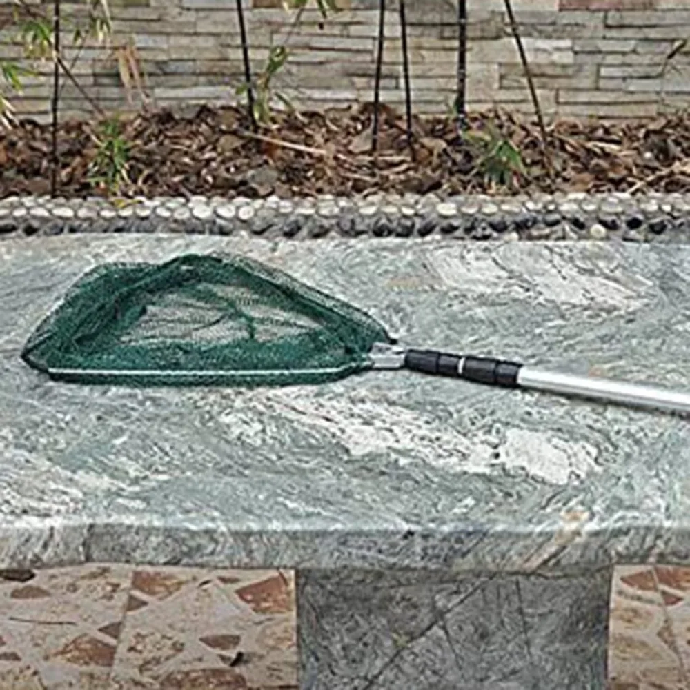 Aluminum Alloy Retractable Fishing Net Triangle Head Fishing Net Fishing Tackle Folding Landing Net Swimming pool cleaning net