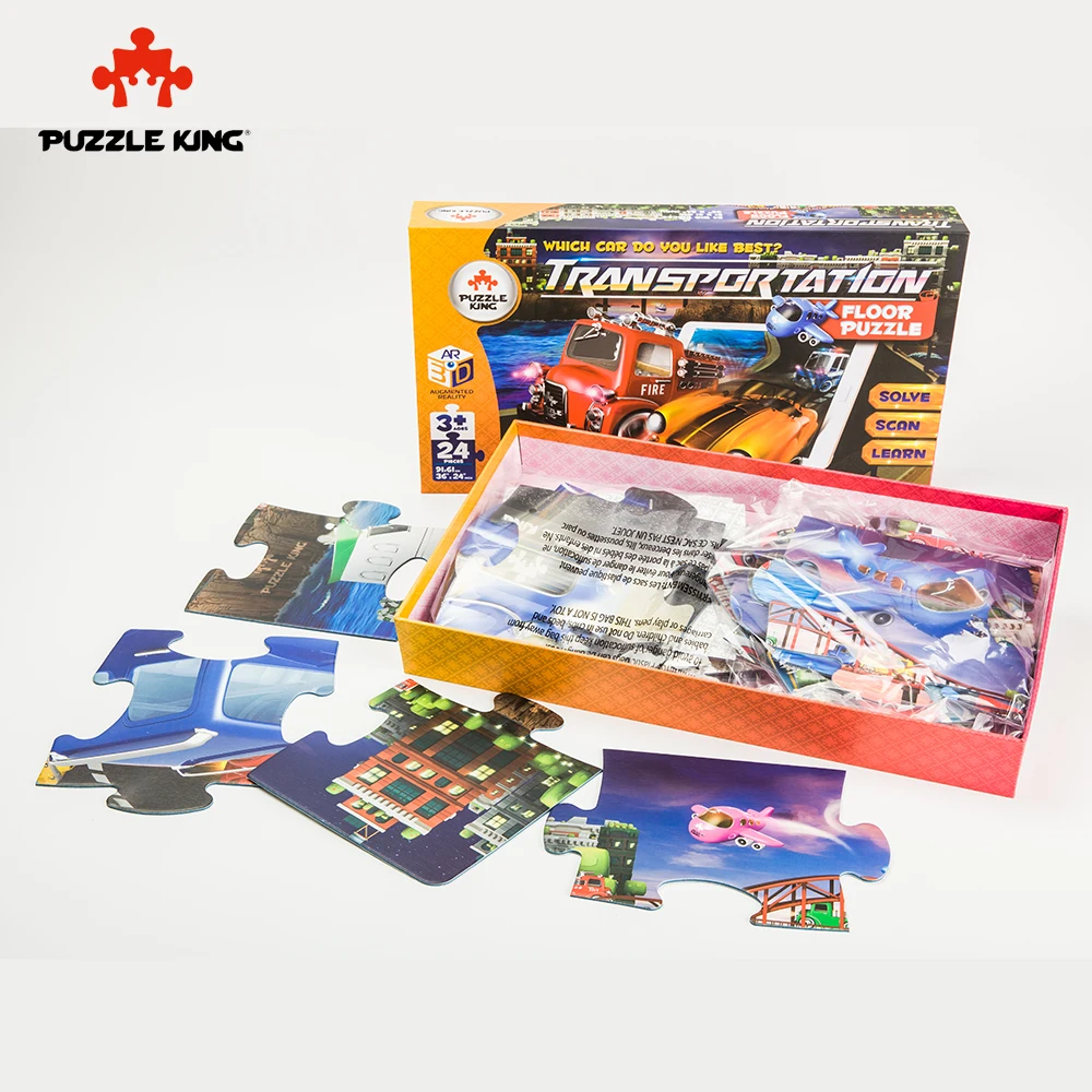 

Puzzle King AR Puzzles Car Toy Children Jigsaw Puzzles Kids Educational Toys for Children Christmas Gift Puzzle Game Kid Toys