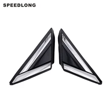 1 пара новые передние стойки вид зеркало треугольные Чехлы литье с хромированной отделкой для FORD FUSION 2013