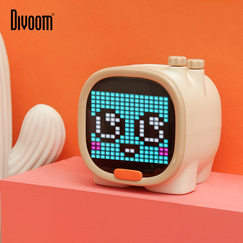Bluetooth-Колонка Divoom Timoo Pixel Art Портативная Беспроводная колонка часы будильник милый