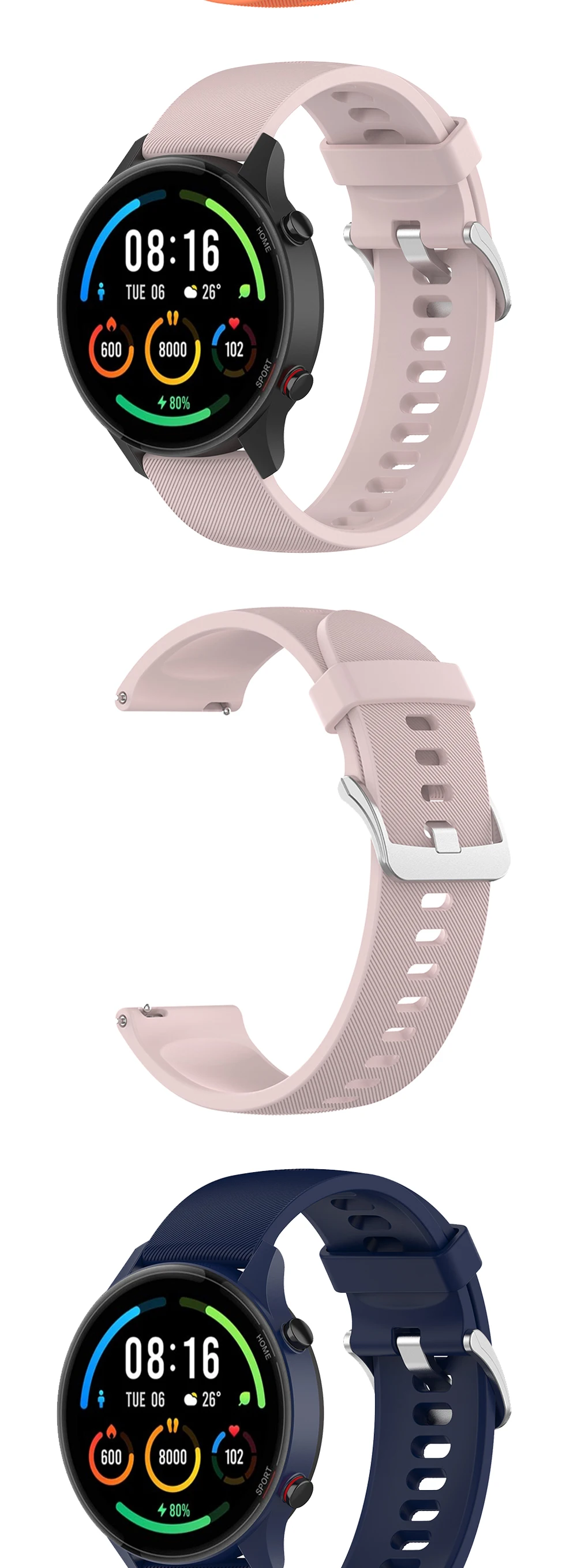 22mm Offizielle Silikon Ersetzen Straps für Xiaomi Mi Uhr Farbe Sport Edition band für Mi Uhr Farbe Armband Uhrenarmbänder correa