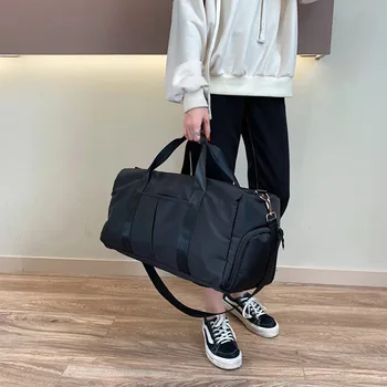 

New Style Nylon Hand Travel Bag Wet And Dry Separation Bag Large Capacity Sports Gym Bag Swim Bag Duffel Bag