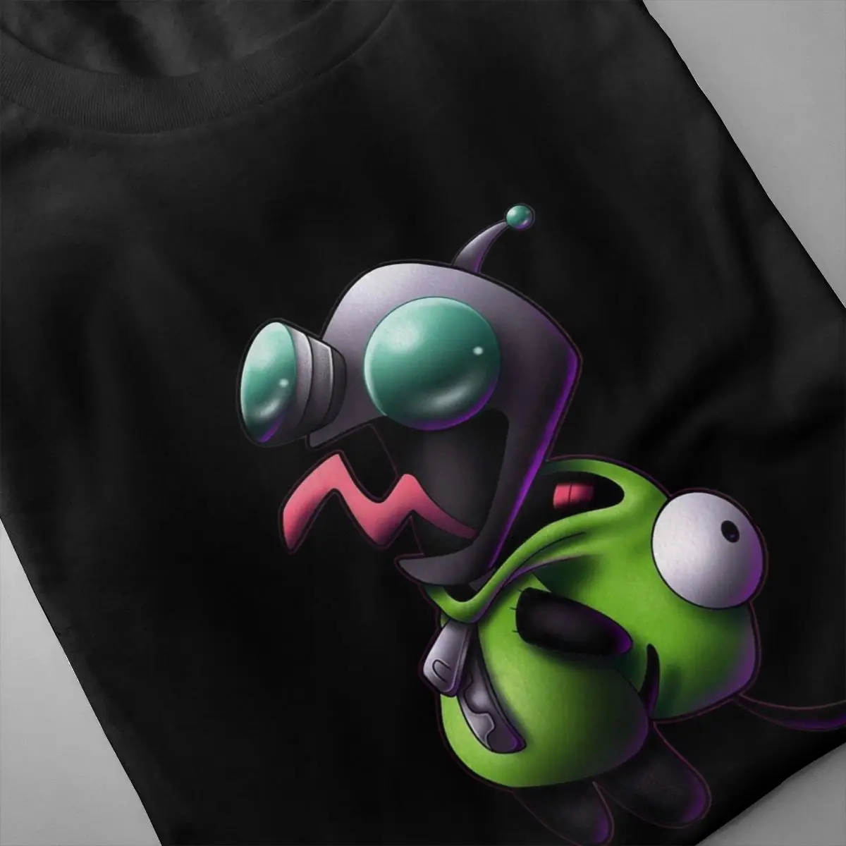 2019 funny tee cute Invader Zim And Tattoo t shirts men cotton tops cool t shirt summer Men's Short Sleeve T-shirt