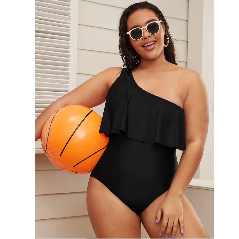 2021 New Fat Women Sexy Summer Swimwear Bikini Set Bra Suit Swimsuit Plus Size Padded Monokini Bathing Beach | Спорт и развлечения