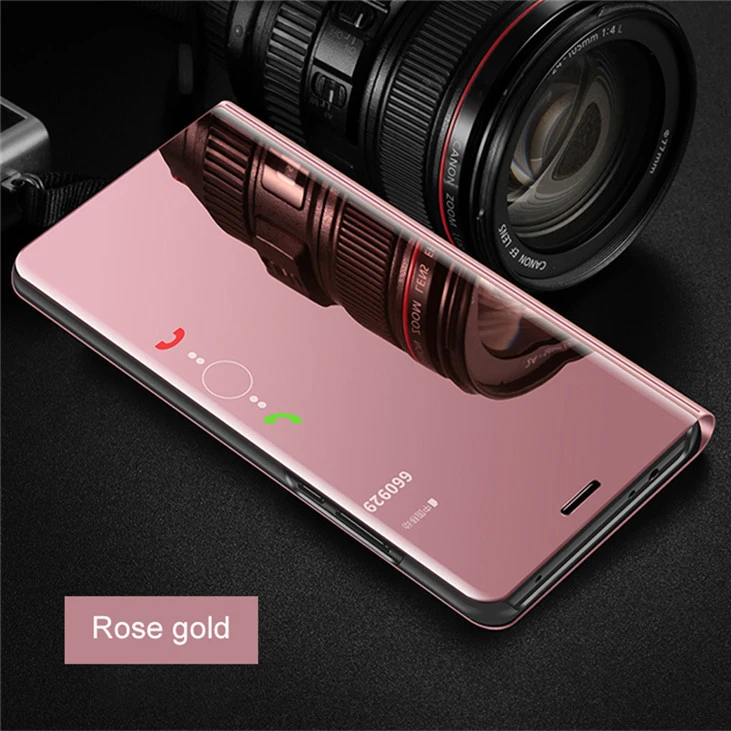Зеркальный кожаный чехол для телефона Samsung Galaxy A10 A20 в виде книжки A40 A50 A70 откидной