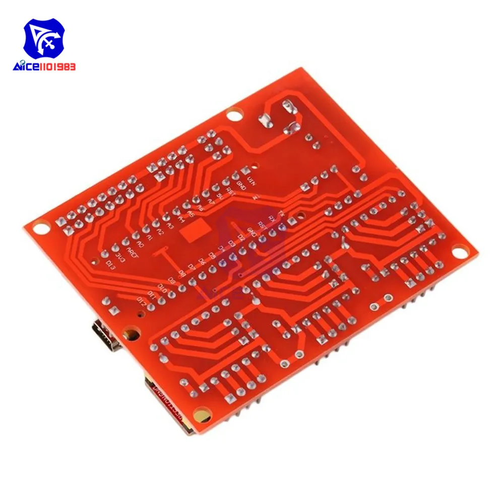 Diymore CNC Shield V4 1 шт. Nano V3.0 модуль 3 шт. A4988 Reprap Шаговые драйверы с микро USB кабелем для Arduino 3d принтера