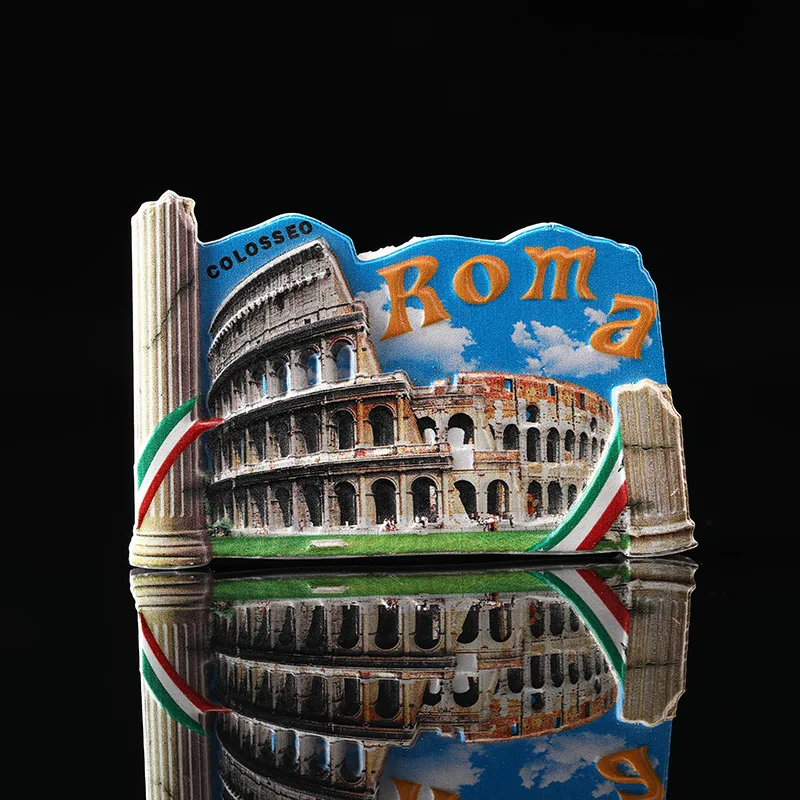 Креативные магниты на холодильник в итальянском стиле, сувениры для туризма, резные поделки, 3D наклейки на холодильник из смолы для путешествий, стикеры для доски объявлений, s - Цвет: A