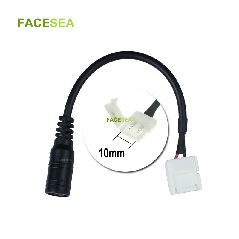 10 ~ 100 шт мм 2pin Женский DC адаптер Светодиодная лента Разъем 5050 SMD одноцветная