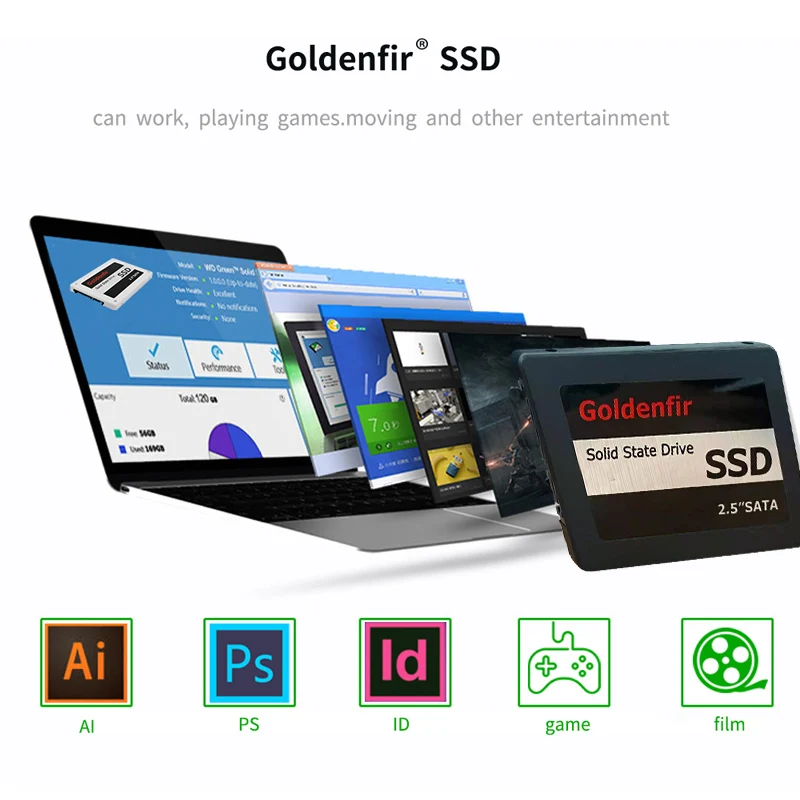 Goldenfir SSD 240GB 120GB  2.5 inch disk drive hd hdd  1TB 128GB solid state drive for pc ssd 256GB 500GB 512GB 480GB 360GB