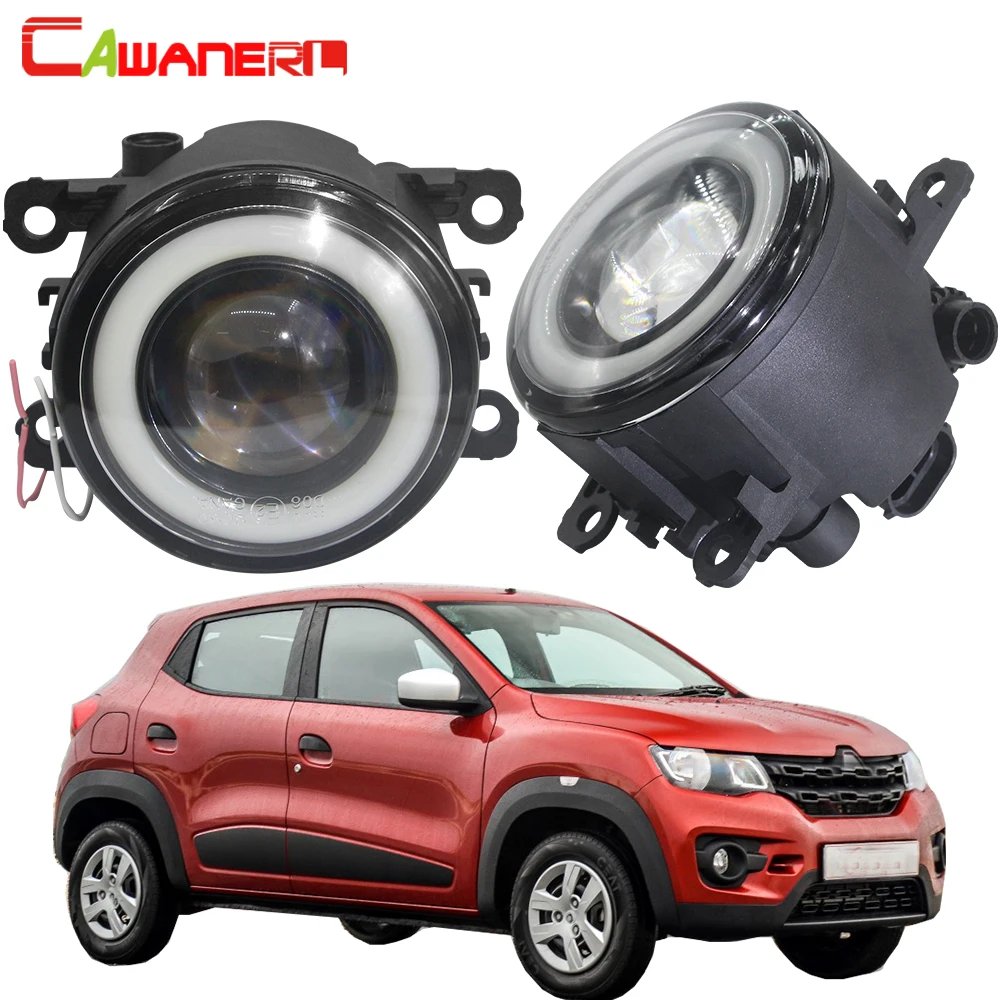 Cawanerl для Renault Kwid автомобиля H11 светодиодный туман светильник 30W COB глаза ангела