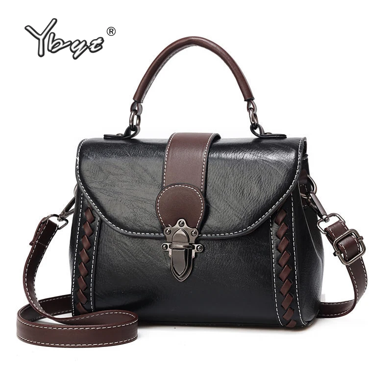 Classic Vintage Style Buckle Lock PU Leather Bag Shoulder Bags 