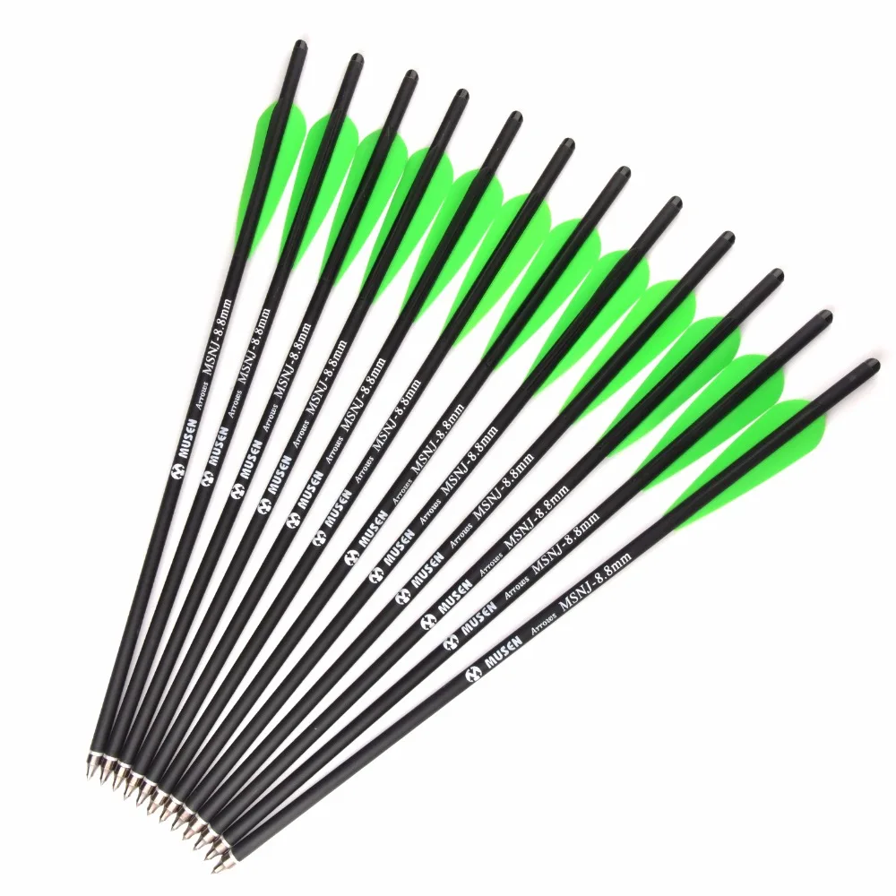 Polegadas de Diâmetro Seta para Tiro com Arco Besta Seta 8.8mm Mista Carbono Caça 17 20 22 4 Cheap Arco e flecha