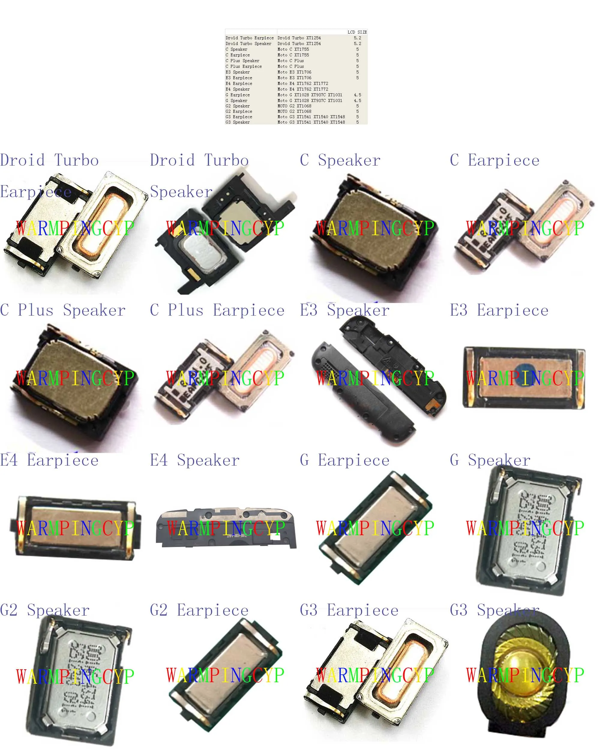 Приемник Динамик для Motorola Droid Turbo Plus E3 E4 G XT1254 Moto XT1755 XT1706 XT1762 XT1772 XT1028 XT937C XT1031|Шлейфы