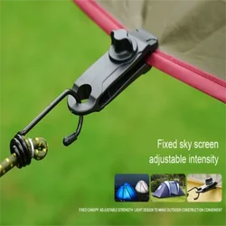 Pince pour bâche, tente, auvent réutilisable, accessoires de Camping, alpinisme, corde à vent en plein air, 1 pièce/10 pièces 