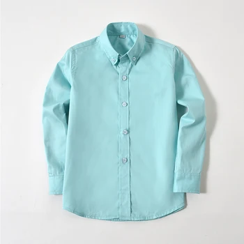 

YuanLu 2019 Kids Blouse Long Sleeve Toddler Clothes Cotton Baby Shirt Mint Green Boys Shirt
