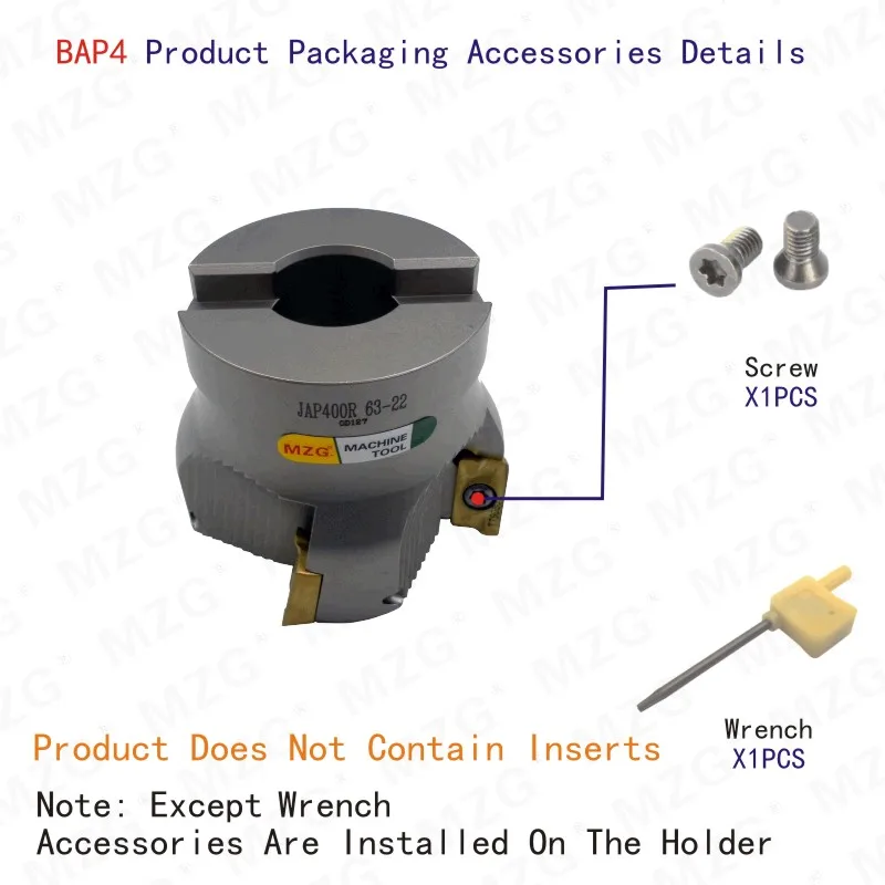 MOSASK BAP400R 40-22-3T CNC режущий стальной прецизионный прямоугольный зажатый концевой фреза торцевая фреза