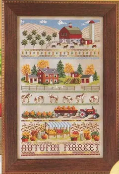 

t-MM Gold Collection Counted Cross Stitch Kit Cross stitch RS cotton with cross stitch The autumn of the farm