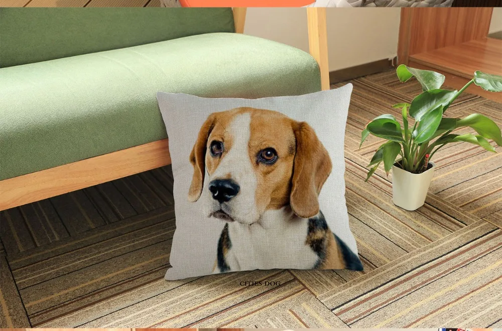 Beagle животное собака акварельная картина льняная подушка, подушка для дома гостиной диван украшения наволочки подушки собаки
