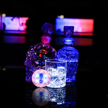 

Flashing EVA LED Bottle Sticker Drink Cup Coasters Lights with 3 Modes Bar Party Decoration