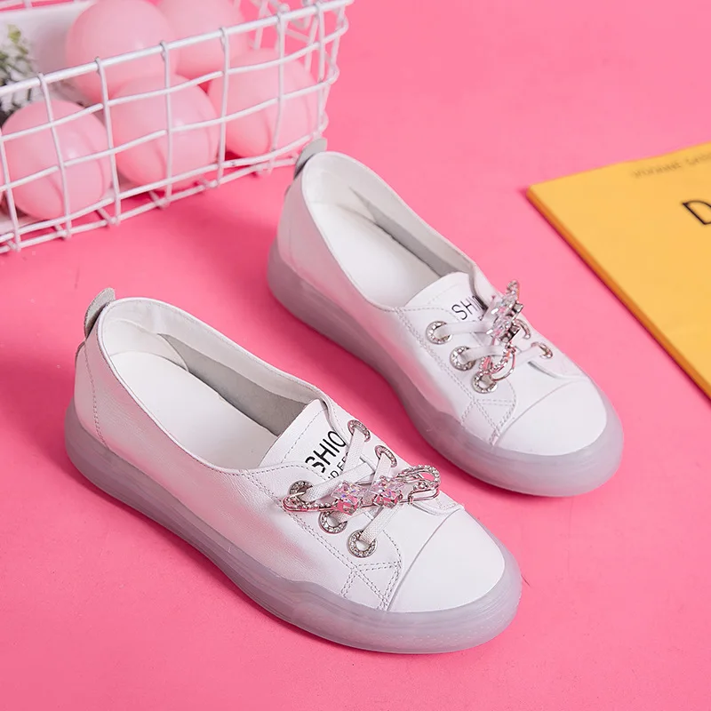 

2019 Spring And Autumn Moccosins Soft-Sole Soft Surface Loafers Slip-on Genuine Leather WOMEN'S Thin Shoes