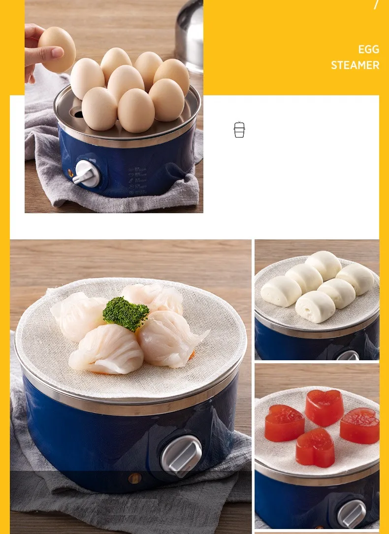 220V Household Electric Steaming Cooker Stainless Steel Multi Cooker 2 Layers Electric Steamer Stewed Egg Custard