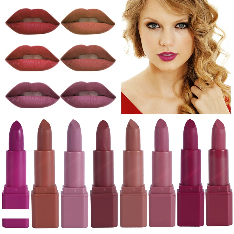 

MISS ROSE 20 Colors Natural Lasting Waterproof Matte Lipstick Velvet Lip Makeup Moisturizer Lip Stick Maquillaje Batom TSLM1