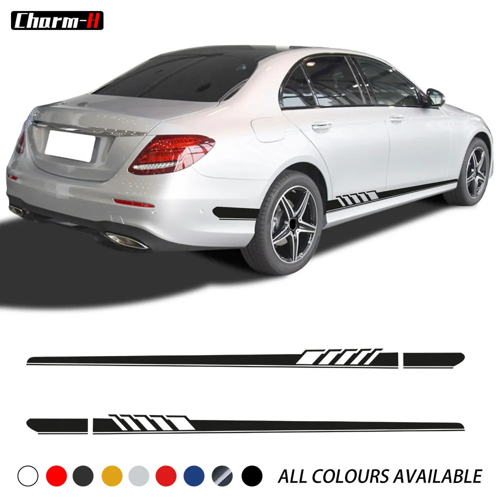 Наклейки с боковой юбкой AMG Edition для Mercedes Benz E Class W212 W213 E200 E250 E300 E350 E63 AMG|Наклейки на