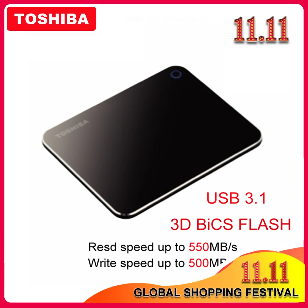 

100% Toshiba XS700 External Solid State Drive Portable SSD 480GB 960GB USB 3.1 High Speed Type-C Mobile Hard Drive Encrypted SSD
