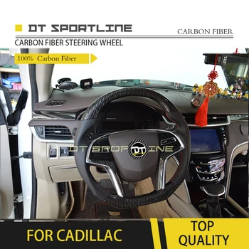 

Real Natural Carbon Fiber and Leather Steering Wheel Trims Universal Replacement Customized For CADILLAC XT5 ATS-L XTS CTS SLS