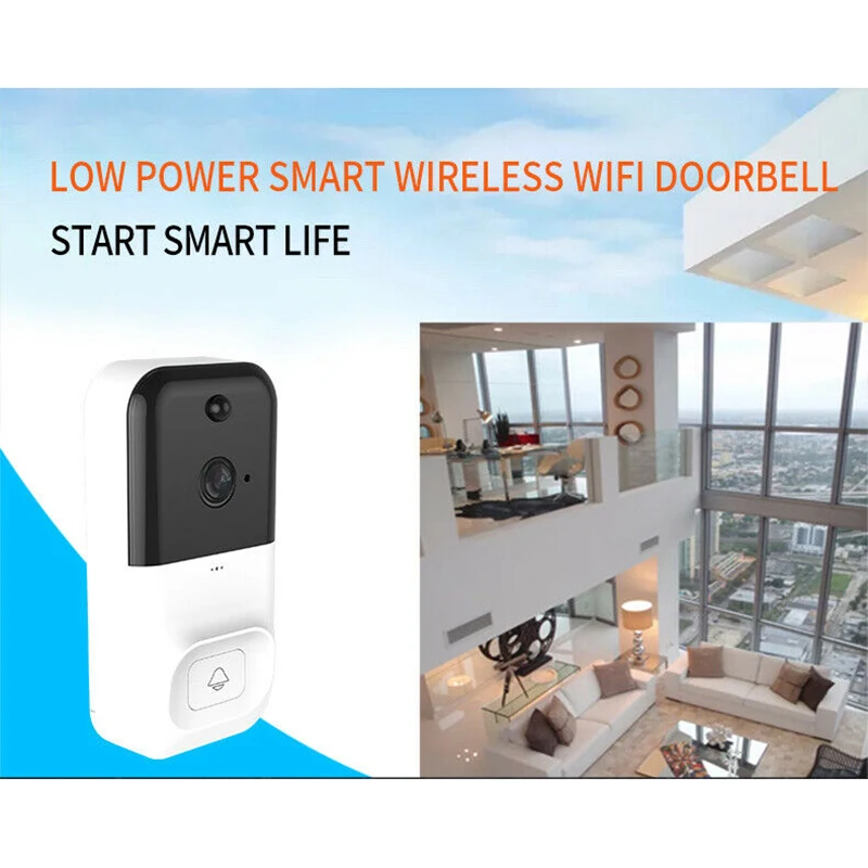 Умный беспроводной Wifi видео дверной звонок 720P домофон телефонный звонок Дверной звонок камера Инфракрасный пульт дистанционного управления Запись Поддержка TF карта