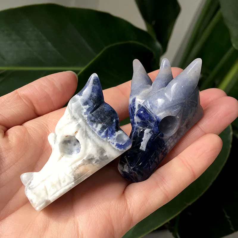 Розовый кварц Череп натуральный кристалл голова дракона Лабрадорит Wicca камень аметист Статуэтка для украшения XYW