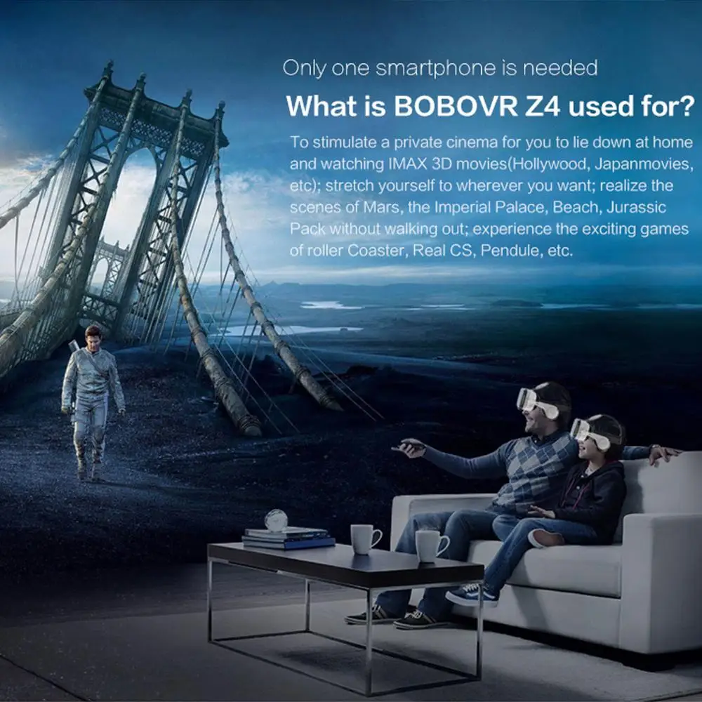 Bobovr Bobo VR Z4 3 D Viar 3D VR Очки виртуальной реальности гарнитура шлем очки линзы для смартфонов смартфон шлем кино