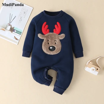 

MudiPanda Baby Romper Autumn Winter Christmas Baby Girls Clothes Newborn Baby Jumpsuit For Boys Unisex Baby Overalls 0-18 Months