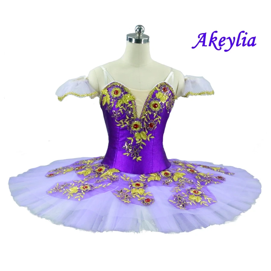 Girls Purple Fairy Tutu Adult Women Professional Ballet Tutu Ballerina Pancake Platter Classical Sleeping Beauty Ballet Costume