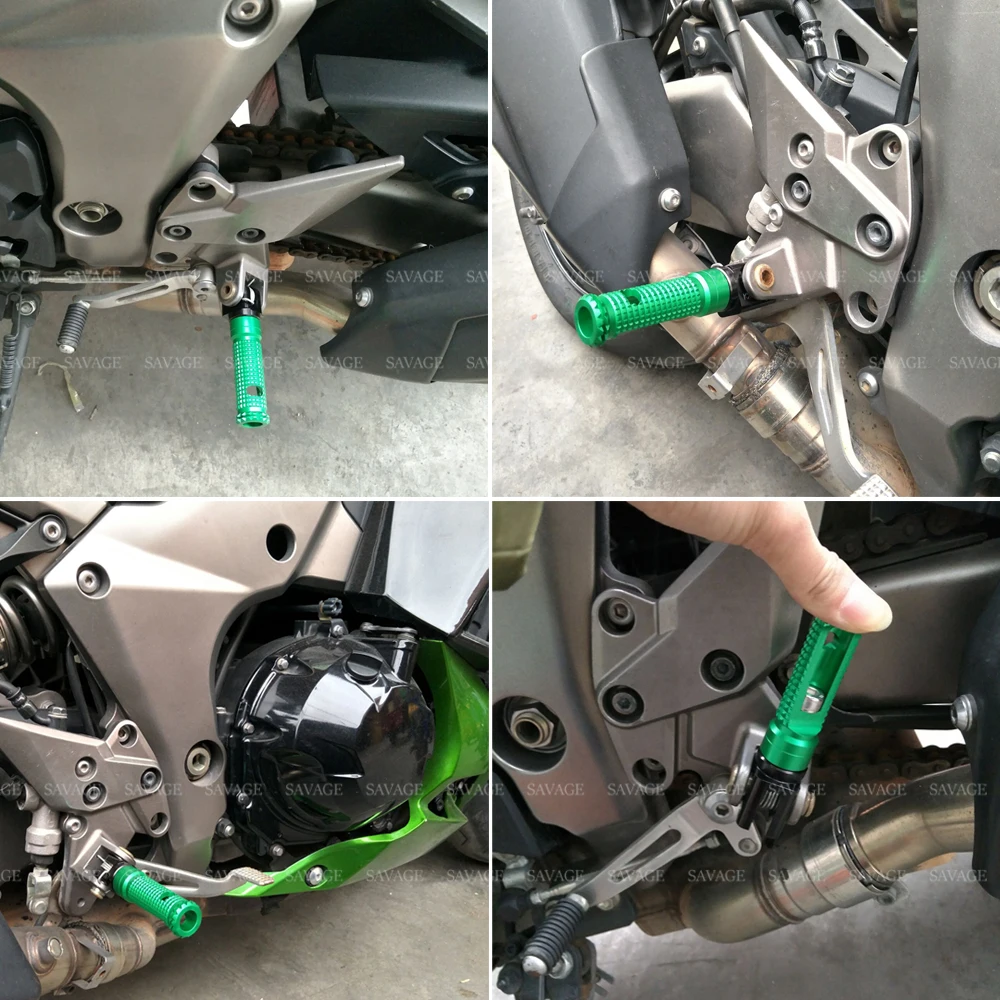 Передняя подножка подножки для KAWASAKI Z400 Z300 Z250 Z125 NINJA 1000 650 400 300 250/R 125 H2 SX