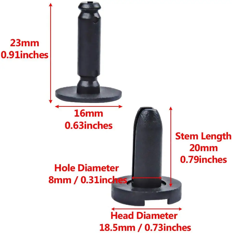 MIKKUPPA 100 шт. Fender клипса для обшивки Для Dodge Avenger 08-14 Challenger 08-15 Jeep Grand Cherokee 05-15 нейлоновая застежка